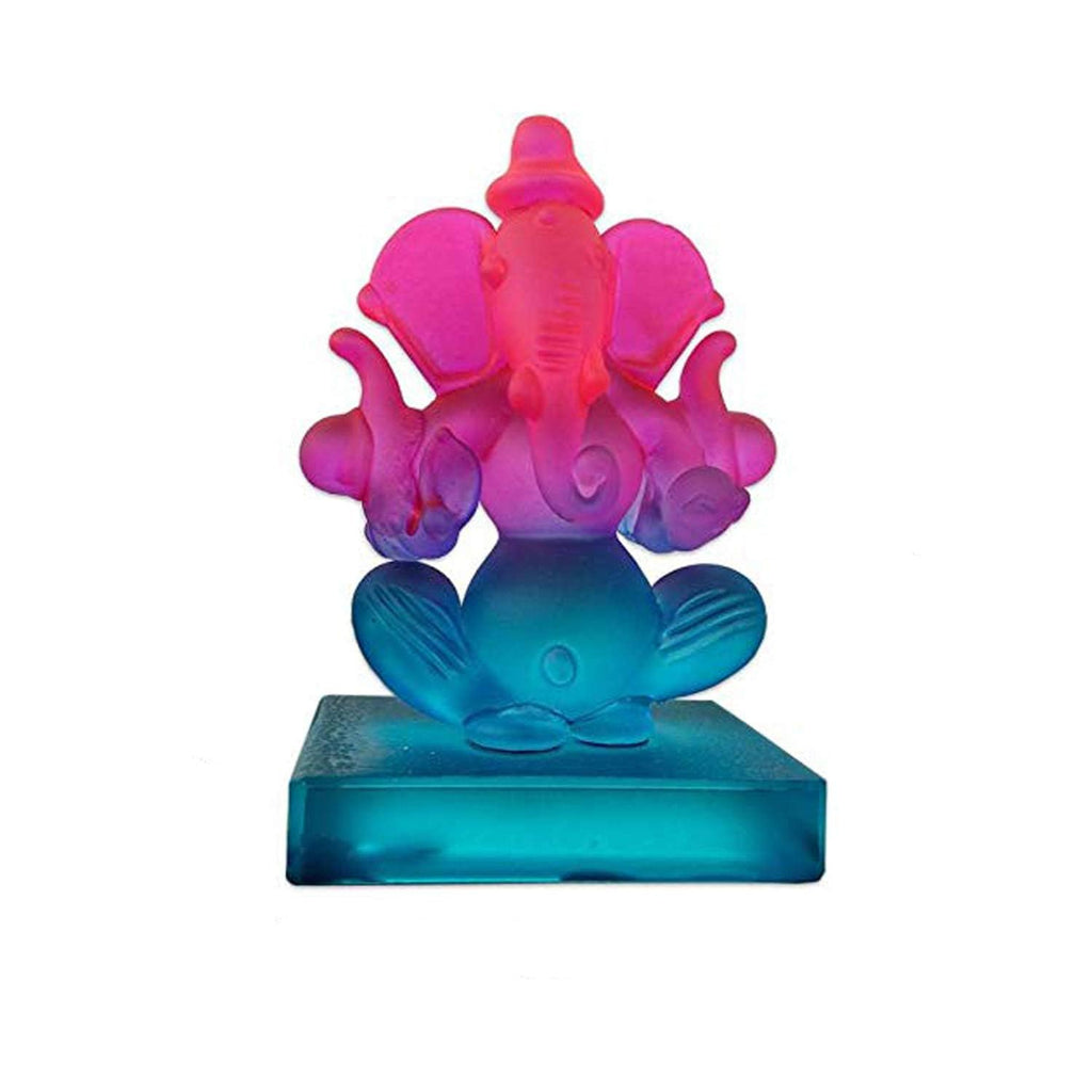 Double Sided Crystal Ganesha Showpiece