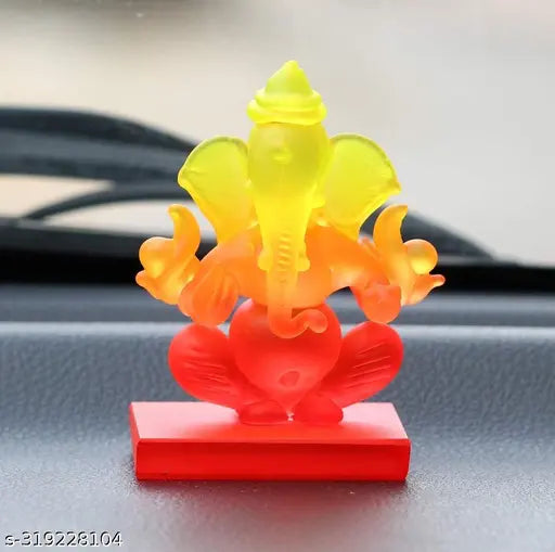 Double Sided Crystal Ganesha Showpiece